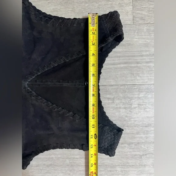 MLV Mayren Lee VirayxRevolve 100%Goat Suede genuine leather Black Dress - Size M - Picture 4 of 9